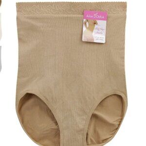 Hi Waist Brief w/Silicone Band/Beige/FREE Size